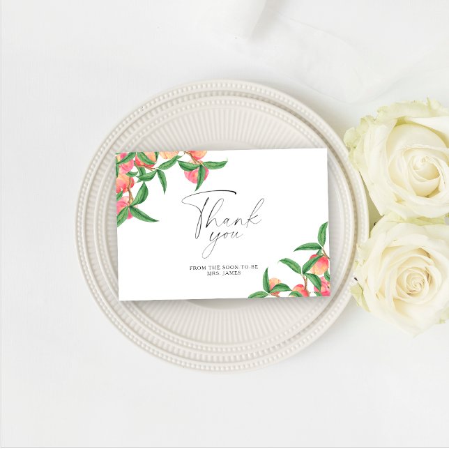 Peaches - bridal shower thank you card (Creator Uploaded)