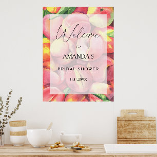 Peaches - bridal shower welcome sign