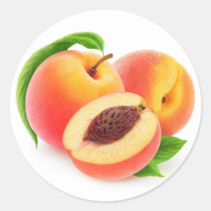 Peaches Classic Round Sticker