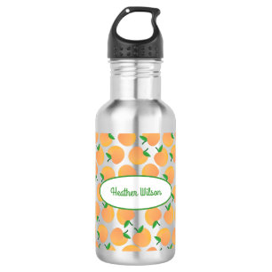 Peaches Cute Kids Water Bottle with Name