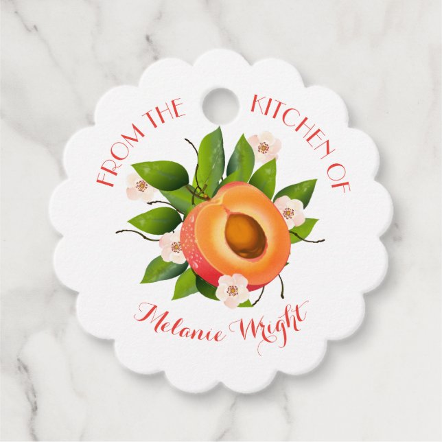 Peaches Fruit Canning Gift Favour Tags (Front)