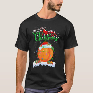 Peaches Fruit Xmas Lighting Christmas T-Shirt
