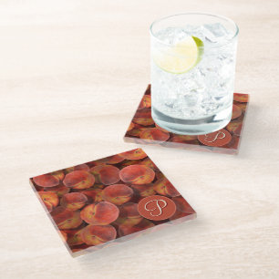 Peaches Glass Coaster
