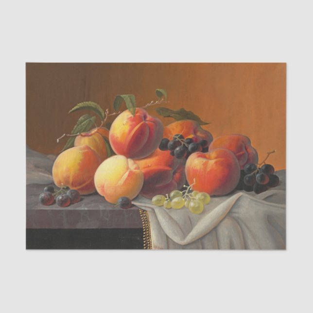 Peaches, Grapes, and Apples, Decoupage   Tissue Paper (Front)