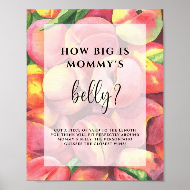 Peaches - how big is mummy's belly game poster (Front)
