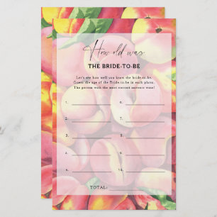 Peaches - How old was the bride to be game