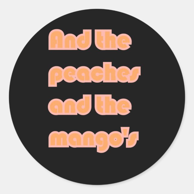 Peaches Mango's Sticker  (Front)