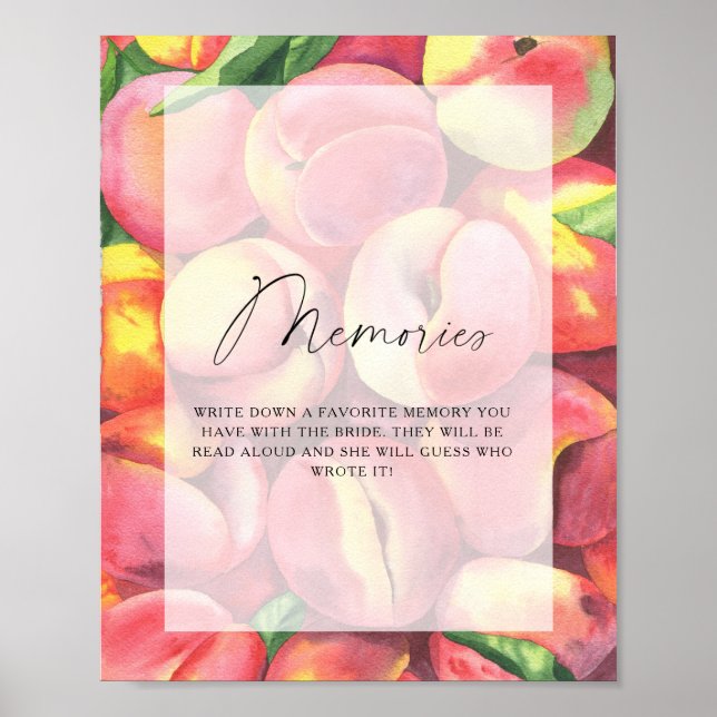 Peaches - memories with the bride poster (Front)