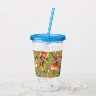 Peaches on the tree acrylic tumbler