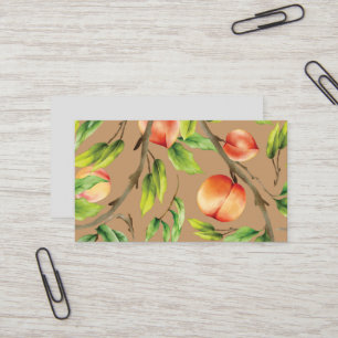 Peaches on the tree business card