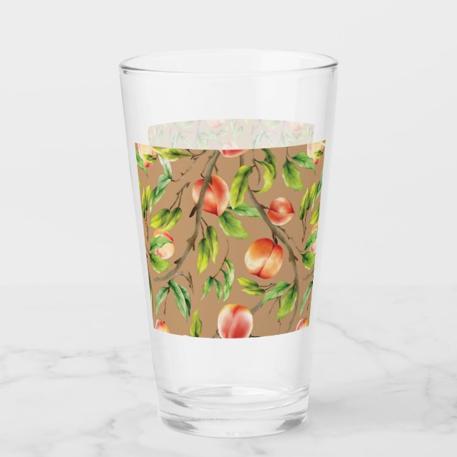 Peaches on the tree glass (Front)