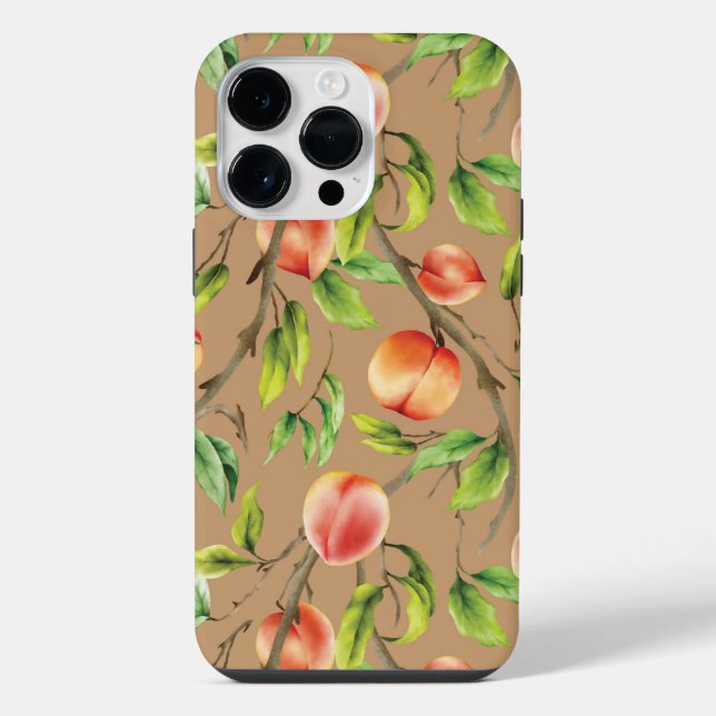 Peaches on the tree iPhone case (Back)