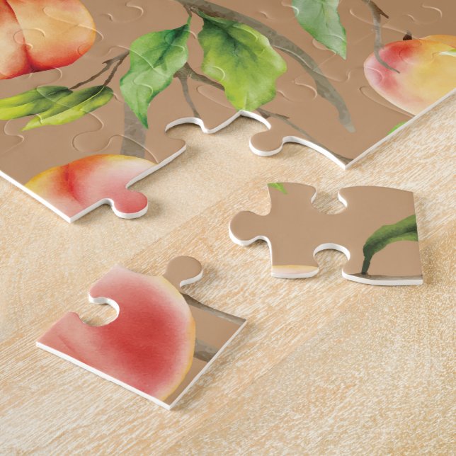 Peaches on the tree jigsaw puzzle (Side)