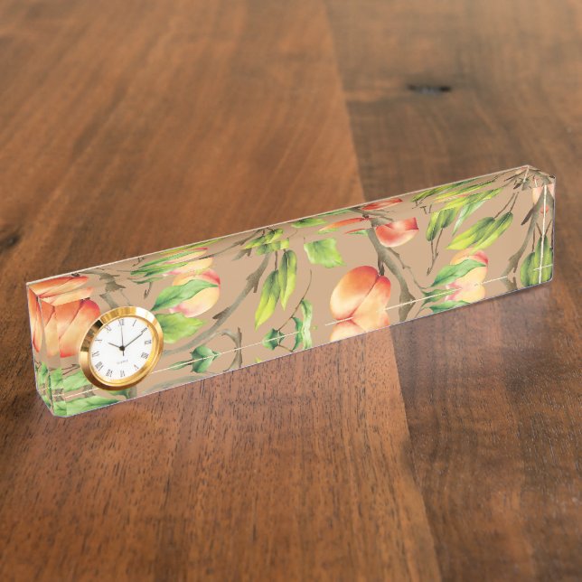 Peaches on the tree nameplate (Side)