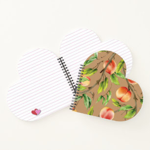 Peaches on the tree notebook