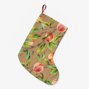 Peaches on the tree small christmas stocking