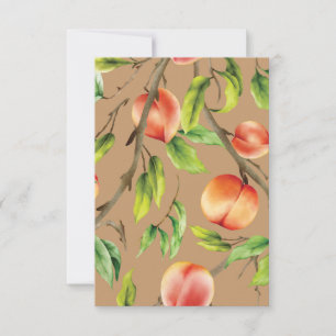 Peaches on the tree thank you card