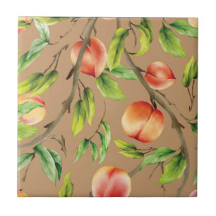 Peaches on the tree tile