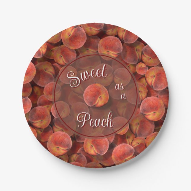 Peaches Paper Plate (Front)