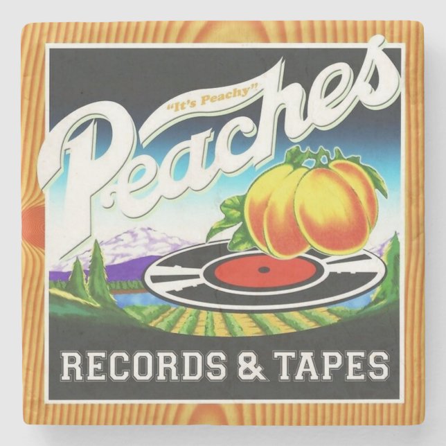 Peaches Records & Tapes Stone Coaster (Front)