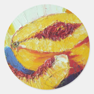 Peaches Round Sticker