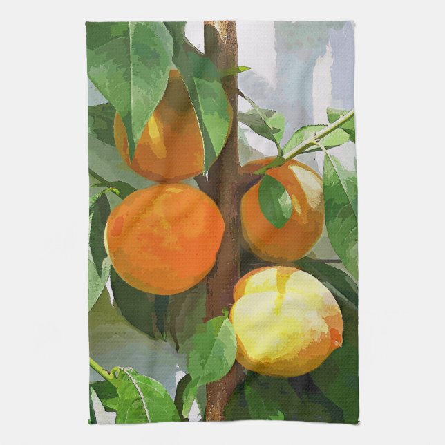 PEACHES TEA TOWEL (Vertical)