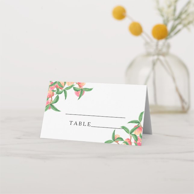 Peaches - wedding place cards (Front)