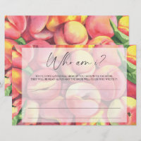 Peaches - Who am I bridal shower game