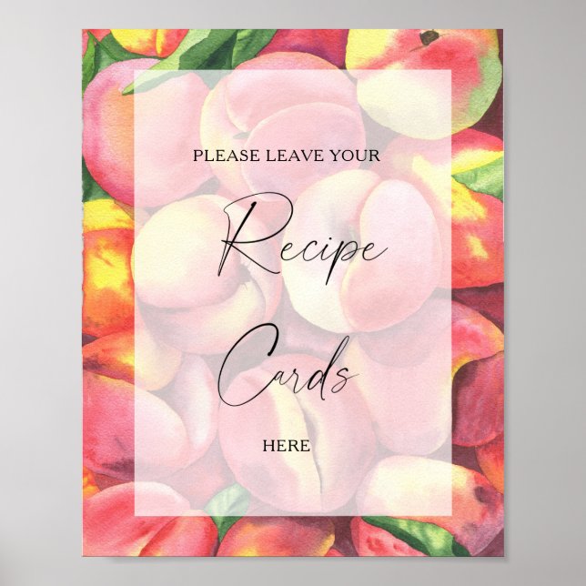 Peaches - Your recipe card here Poster (Front)