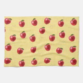 Peachify Apples Gingham Tea Towel