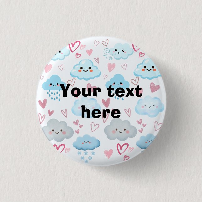 Peachify Dreamy Clouds 3 Cm Round Badge (Front)