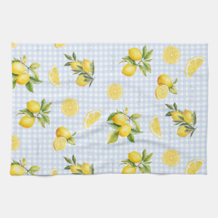 Peachify Lemon Gingham Tea Towel