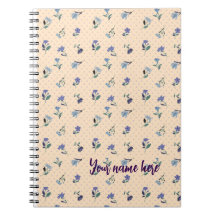 Peachify Pastel Blooms Personalised Notebook