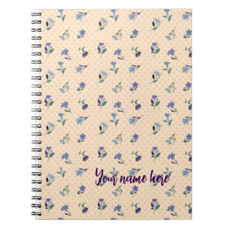 Peachify Pastel Blooms Personalised Notebook