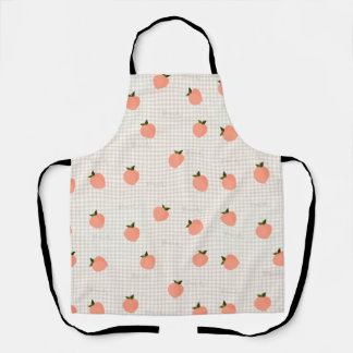 Peachify Peach Gingham Apron