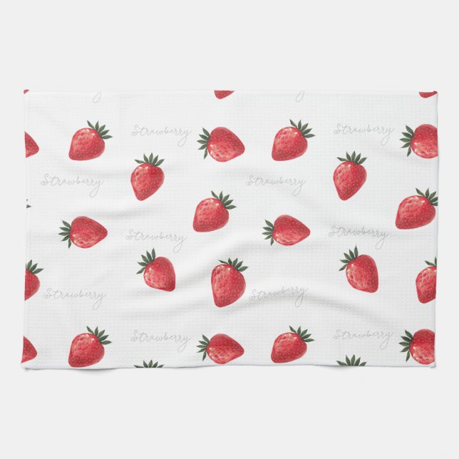 Peachify Strawberry Tea Towel (Horizontal)
