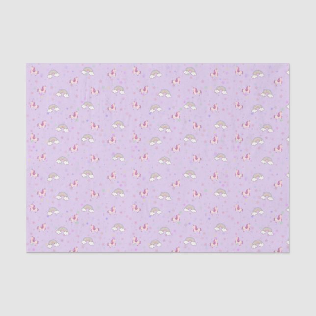Peachify Unicorn Skies Gift Wrapping Paper (Front)