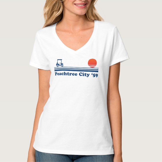 Peachtree City Georgia Lifestyle Golf Cart Sunset T-Shirt (Front)