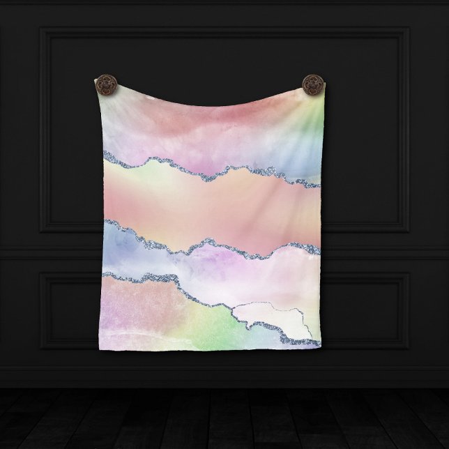 Peachy Agate | Pretty Soft Pastel Watercolor Ombre Fleece Blanket (Creator Uploaded)