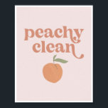 Peachy Clean Retro Vintage Font Poster<br><div class="desc">Peachy Clean Retro Vintage Font</div>