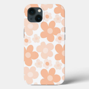Peachy Daisies Retro Dream #1 #retro #decor #art  iPhone 13 Case