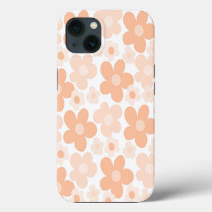 Peachy Daisies Retro Dream #1 #retro #decor #art iPhone 13 Case