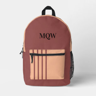 Peachy Elegance meets Apricot Monogram Backpack