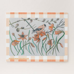 Peachy Goldfinch Puzzle