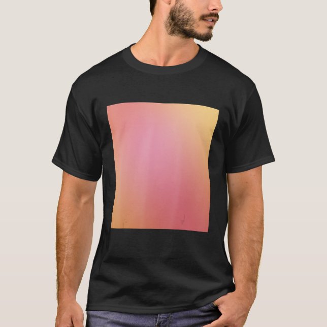 Peachy Gradient - Pink Orange Yellow Ombre T-Shirt (Front)