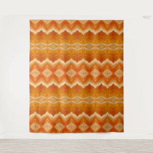 Peachy Ikat 7  Tapestry