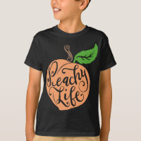 Peachy Life Unique Peach Quote Fruit Drawing Hand