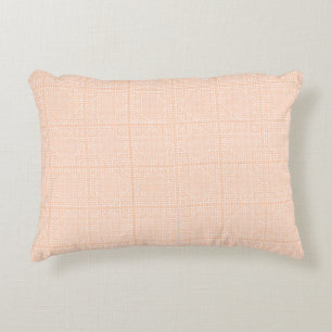 Peachy Orange Light Pink Small Motif Pattern Decorative Cushion
