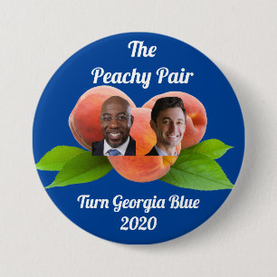 Peachy Pair Georgia 2020 - Senate -Warnock/Ossoff 7.5 Cm Round Badge