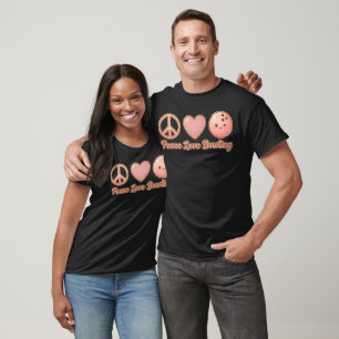 Peachy Peace Love Bowling Charm T-Shirt